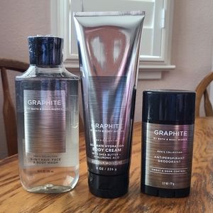 🛍BOGO 50% OFF🛁🧴NWT‼️ Bath & Body Works "Graphite" 3-piece Collection